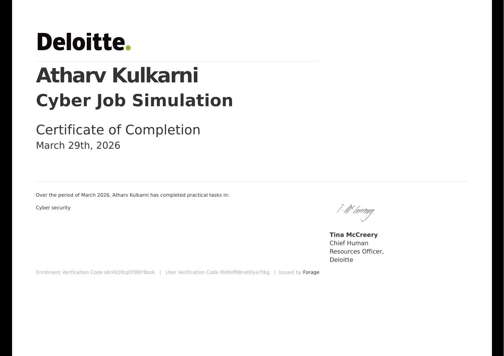 Deloitte Cybersecurity Job Simulation