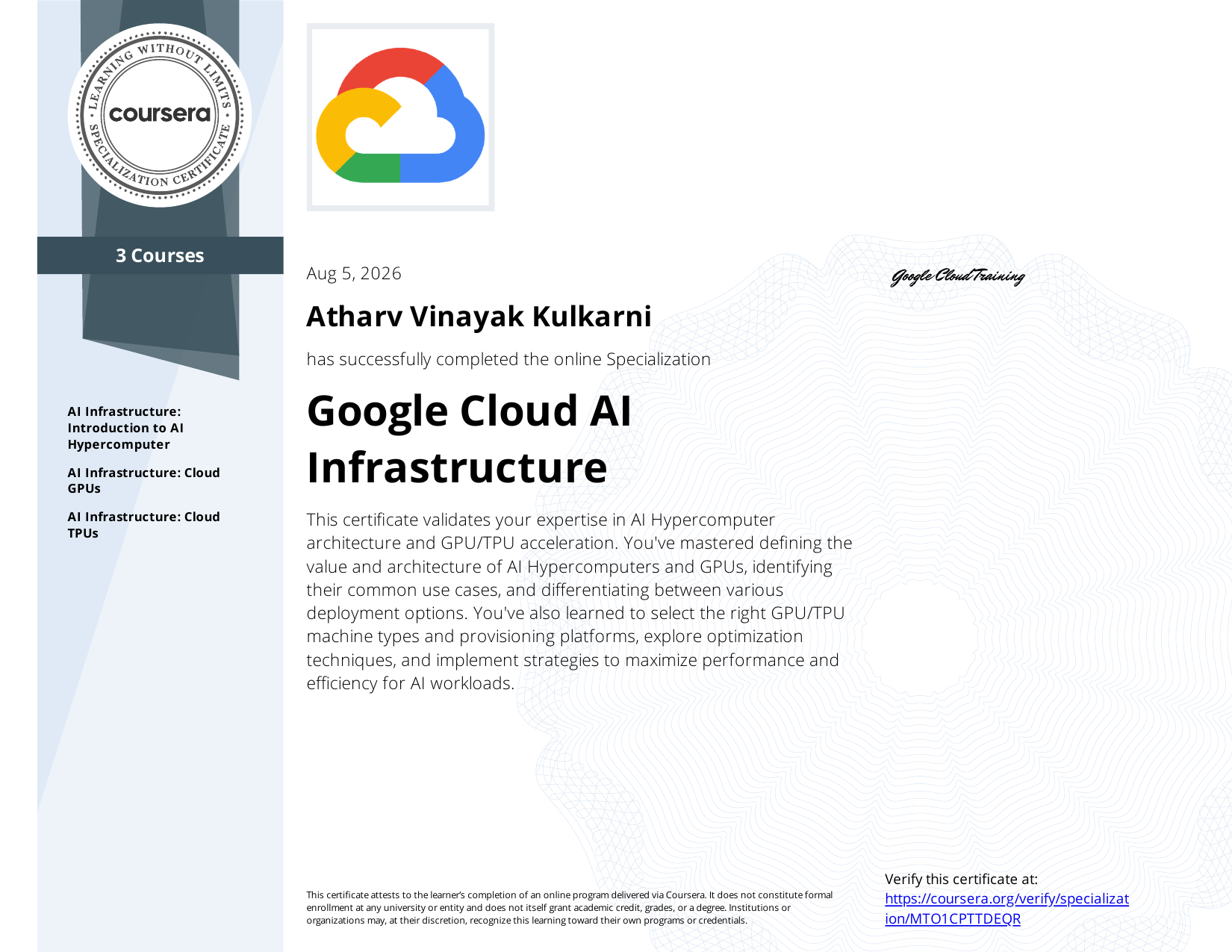 Google Cloud AI Infrastructure