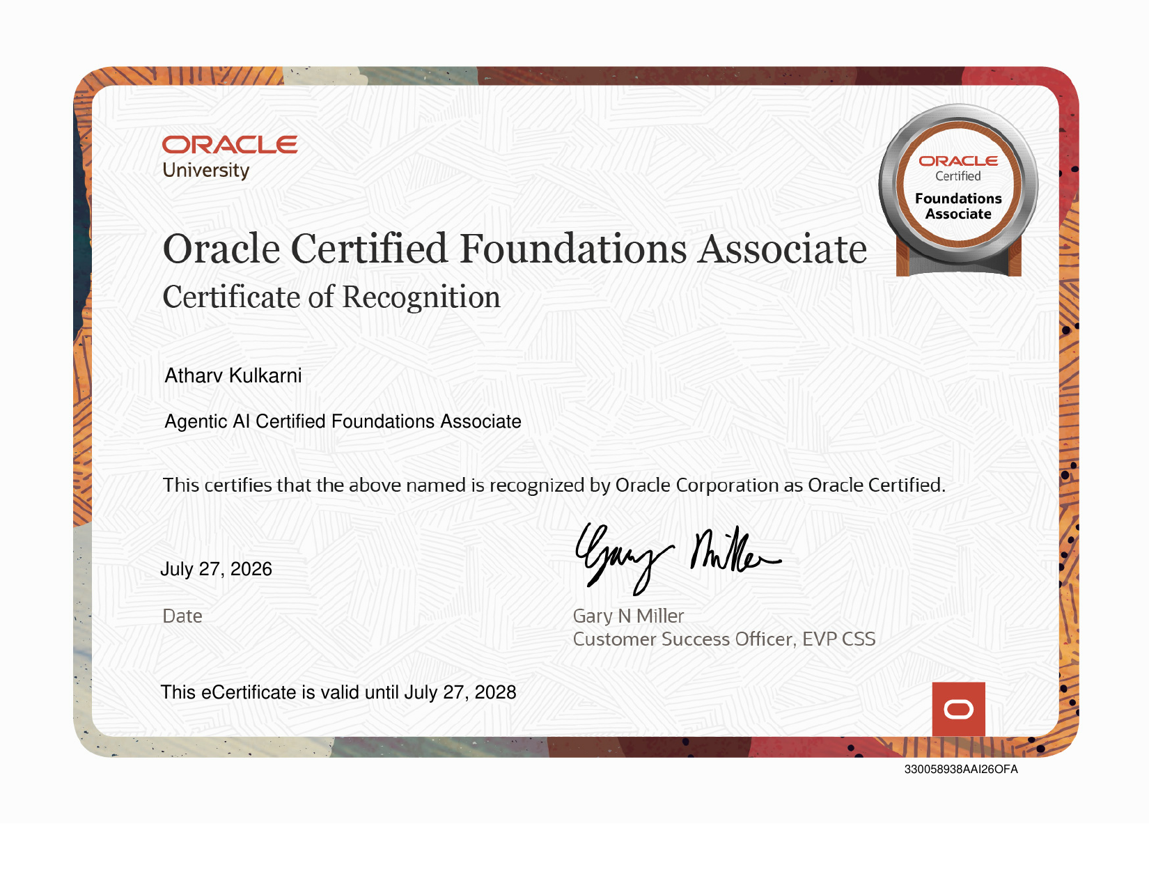 Oracle Cloud Infrastructure Certified AI Foundations Associate