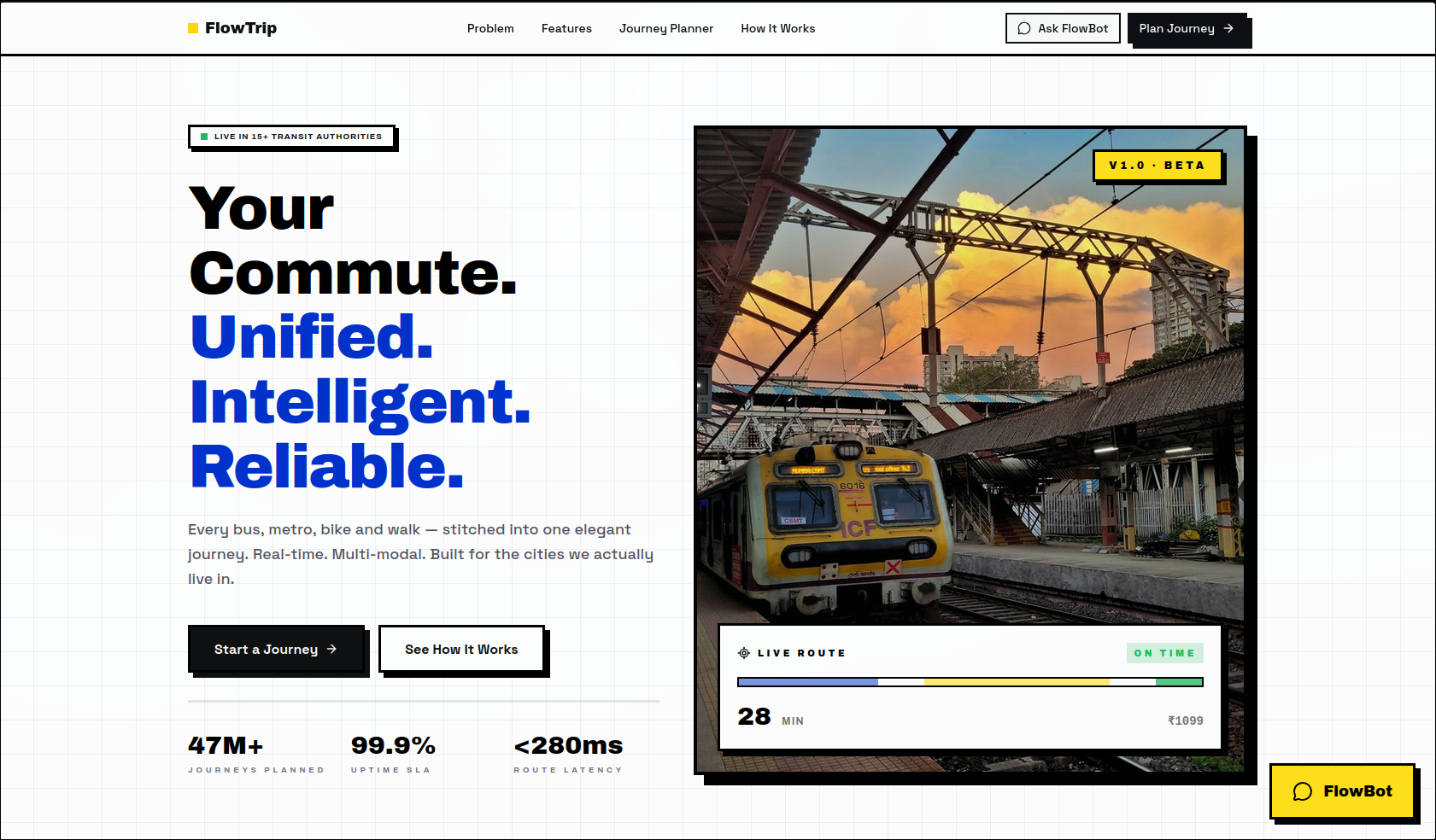 FlowTrip - Unified Urban Mobility Intelligence Platform